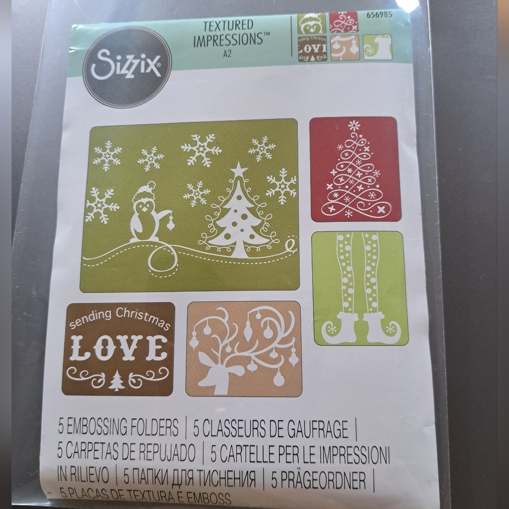 Lot Of Christmas- Themed Embossing Folders And Stamps